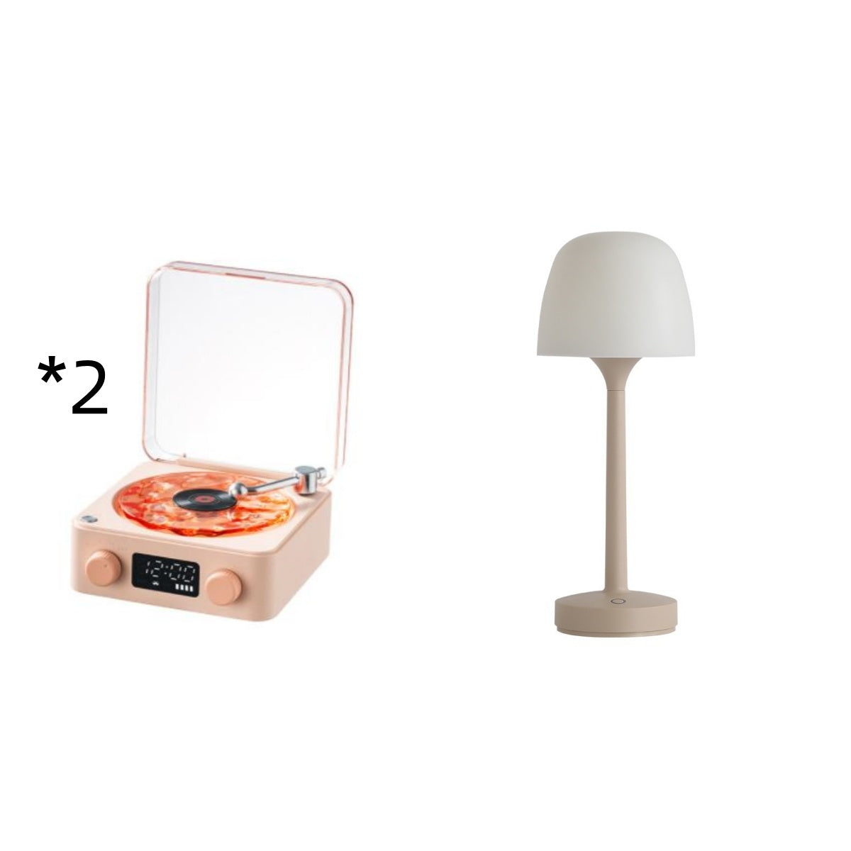 Retro Turntable Speaker Wireless Bluetooth Vinyl Record Player Stereo Sound With White Noise RGB Projection Lamp Effect