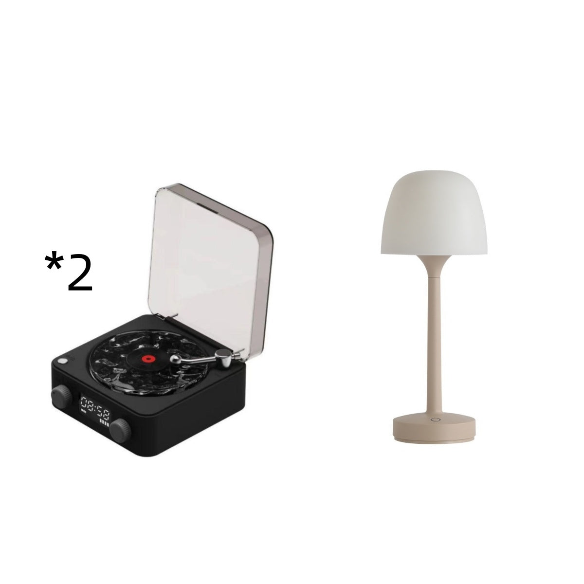 Retro Turntable Speaker Wireless Bluetooth Vinyl Record Player Stereo Sound With White Noise RGB Projection Lamp Effect