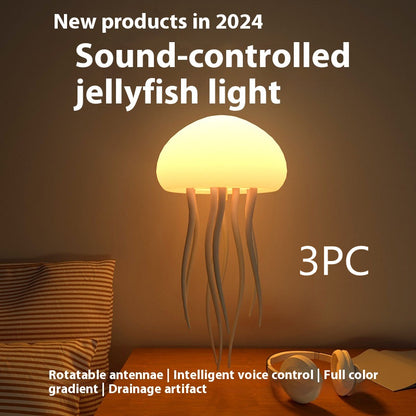 Jellyfish Mood Lamp – Floating LED Designer Lamp – Decorations Smart Table Lamp For Bedside Desk