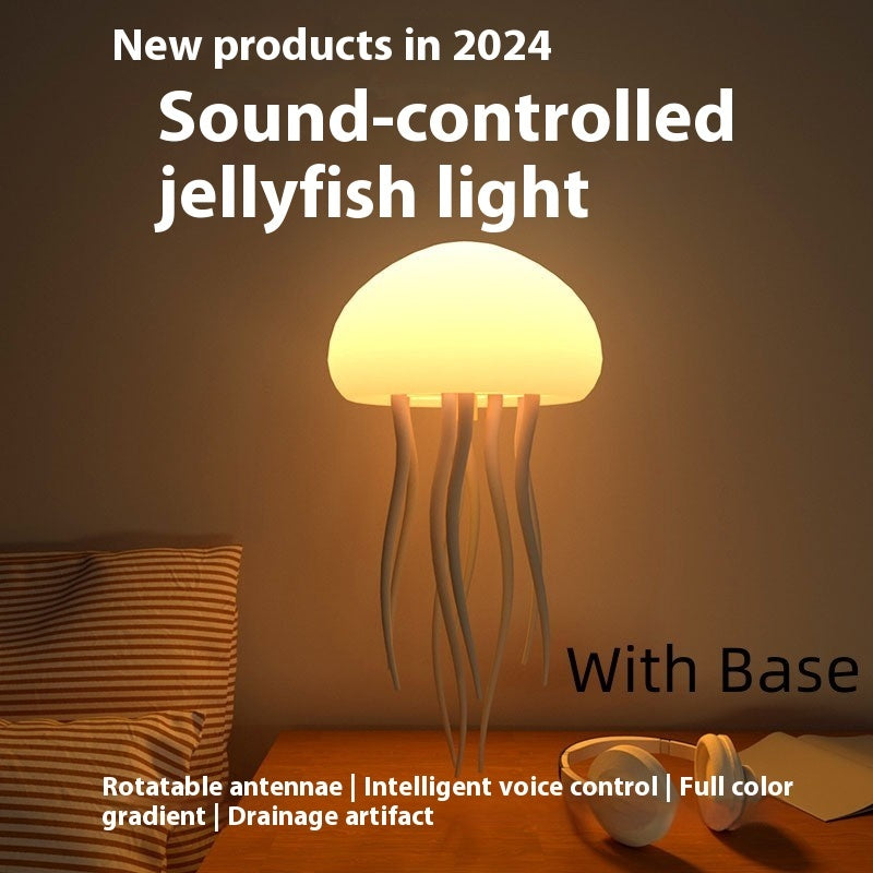 Jellyfish Mood Lamp – Floating LED Designer Lamp – Decorations Smart Table Lamp For Bedside Desk