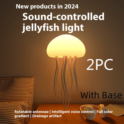 Jellyfish Mood Lamp – Floating LED Designer Lamp – Decorations Smart Table Lamp For Bedside Desk